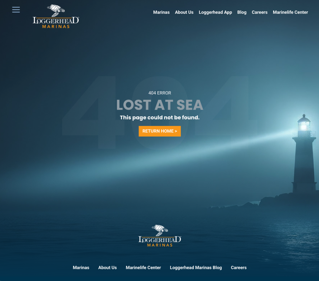 Loggerhead 404 page
